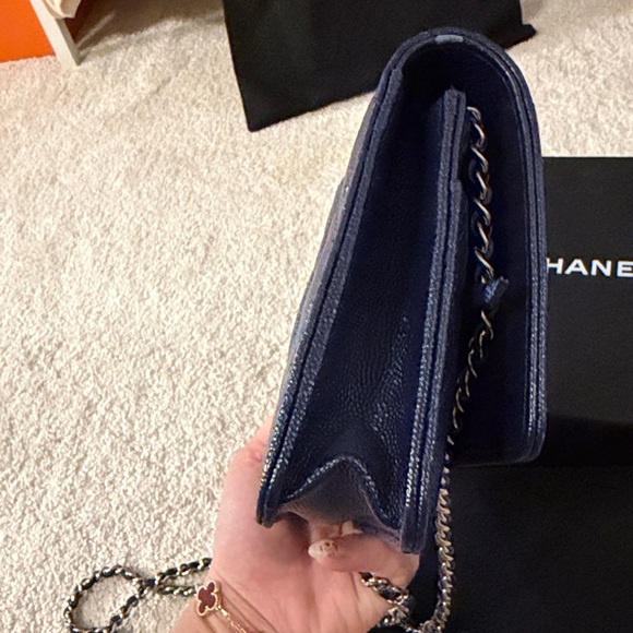 CHANEL Classic Navy Caviar WOC - Picture 9 of 15